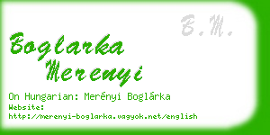 boglarka merenyi business card