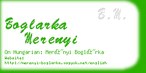 boglarka merenyi business card